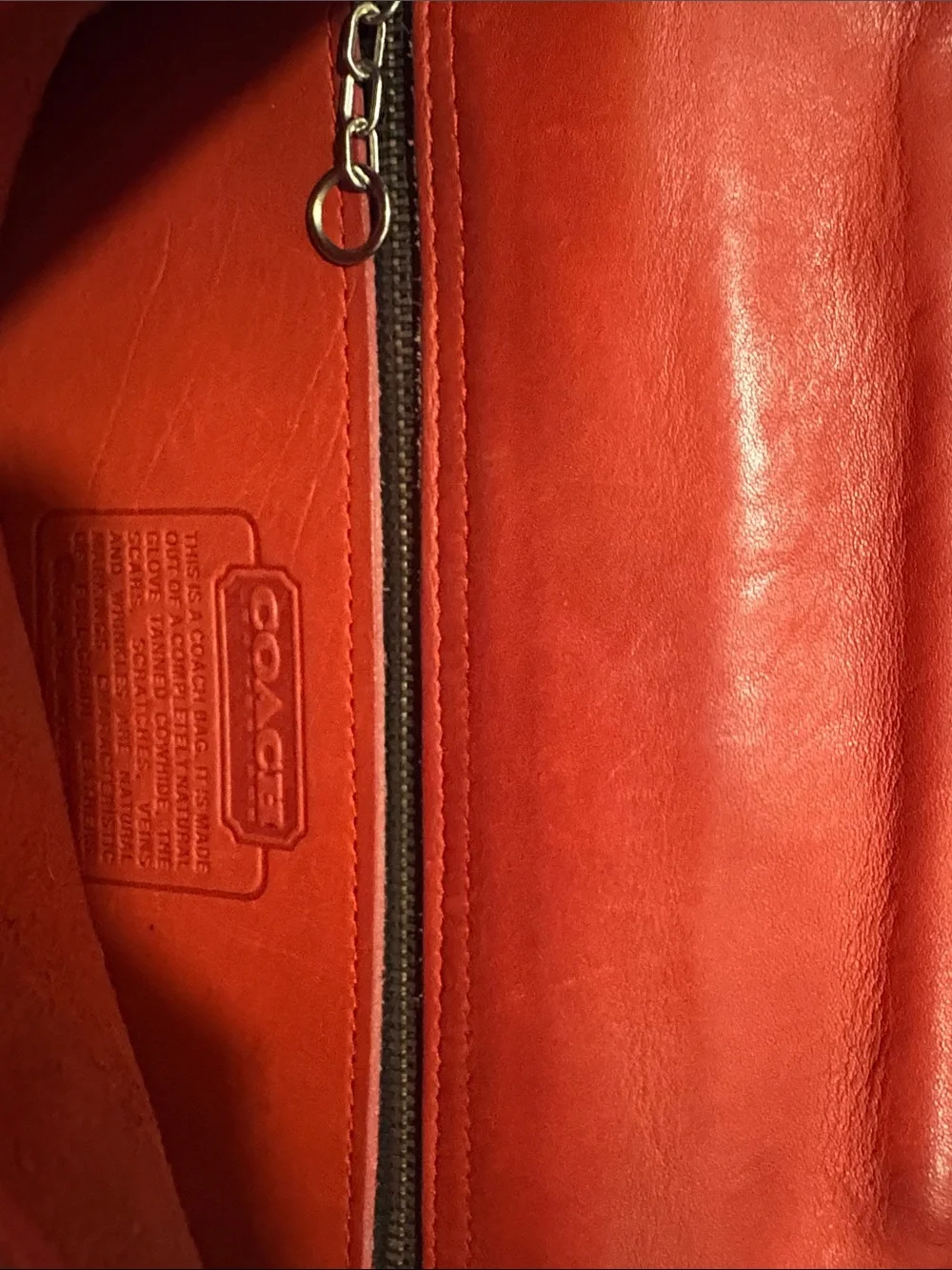 Vintage Coach Court Red Leather Satchel Bag
